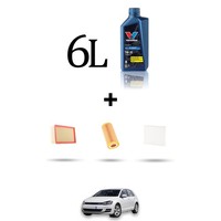 Hoffcar Wartungskit 3 Filter Und 6L ÖL FüR VW Golf VII (5G1/BA5) 2.0 GTI 155KW