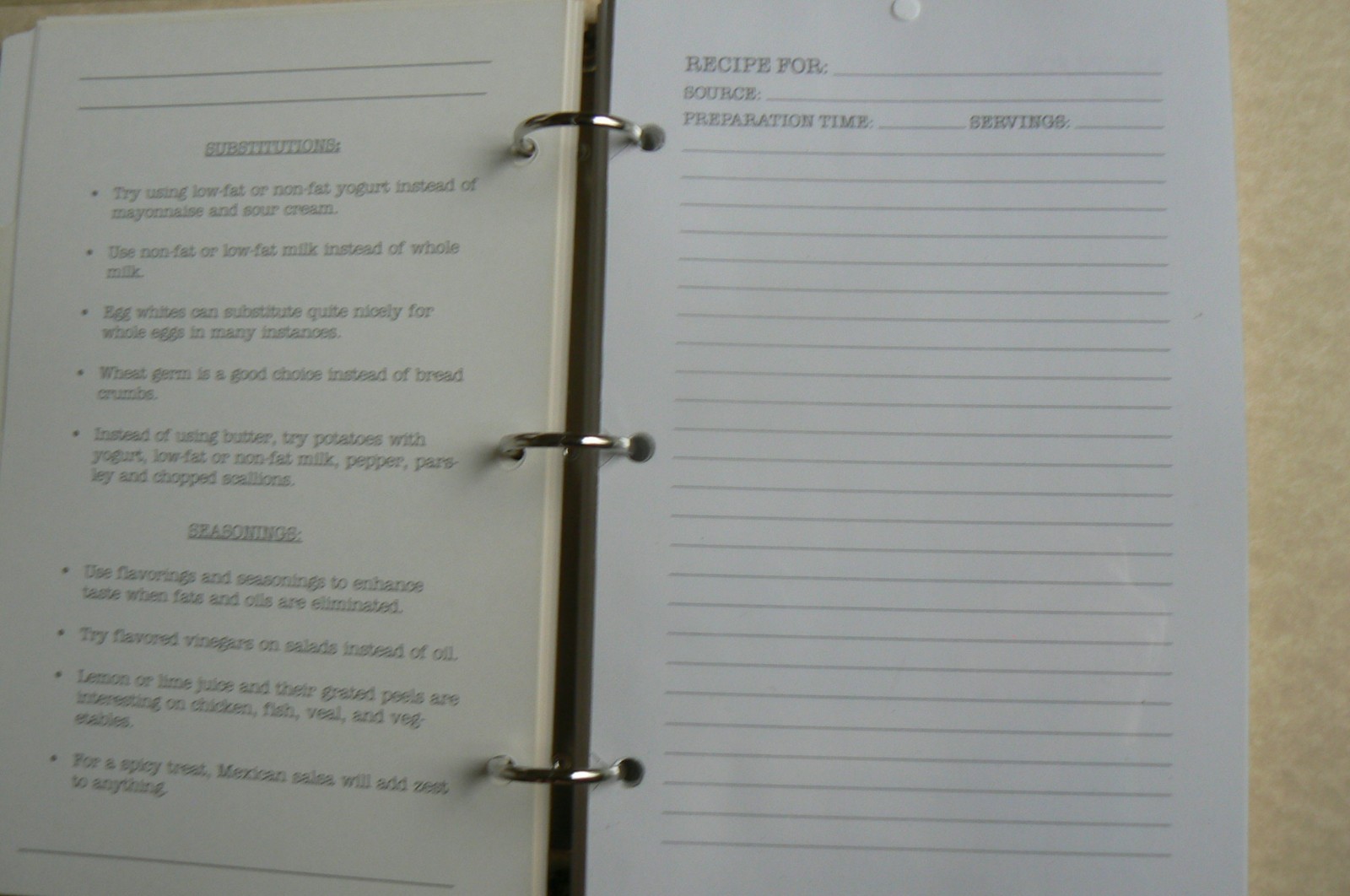 NEW C.R.Gibson 3-ring binder Recipe Organizer Book,tabs,HC,04961 Carol J.Endres