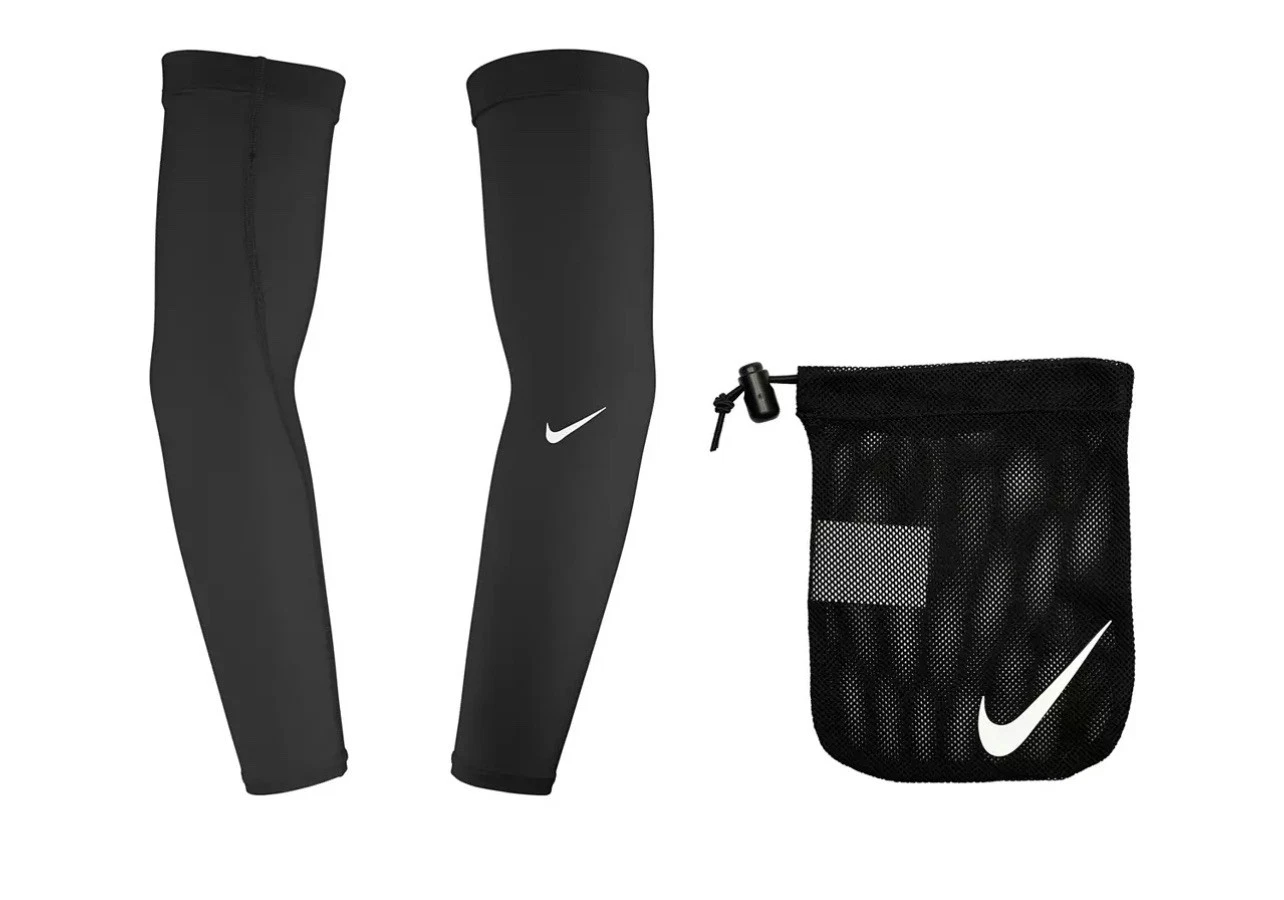 Nike UV Men’s Solar Sleeves Black Pair With Black Carry Bag!!(L-XL)