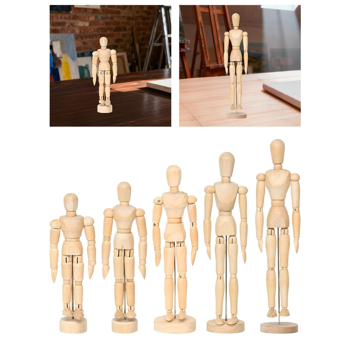Mannequin articulé bois artiste peintre dessin Beaux-Arts XXème siècle