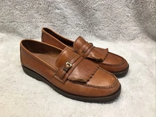 G.H Bass & Co Weejuns Answer Buckle Kiltie Loafers Leather Womens Sz 9.5 READ