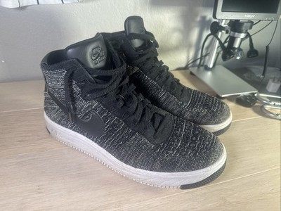 Nike Air Force 1 Ultra Flyknit Mid Men s Size 13 US Oreo Athletic 817420-004