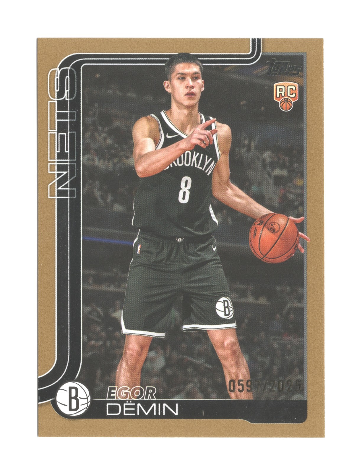 2025-26 Topps Basketball Egor Demin #208 Rookie RC Gold /2025