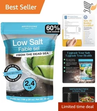 Low Sodium Sea Salt 100% Natural Fine Grain Dead Sea Mineral 39 oz