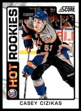 2012-13 Score Hot Rookies Casey Cizikas Rookie New York Islanders #514
