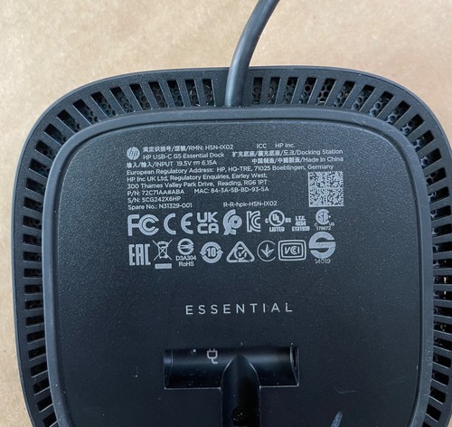 HP USB-C G5 Essential Dock mit Netzteil getestet funktioniert Top Zustand - Bild 2 von 2