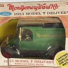 Ertl Montgomery Ward Ford 1913 Model T Delivery Van 9542 1/25 Scale Locking Bank
