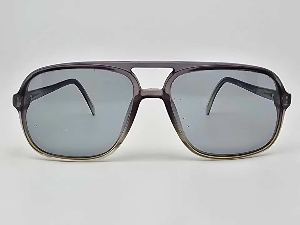 Gafas de sol Bill Blass 3300 universales con marco gris cristal azul lente de vidrio aviador Foto 2 de 4