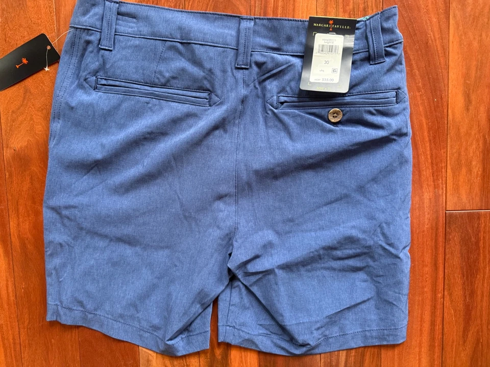 Pantalones cortos para hombre Margaritaville 30 cintura 7" entrepierna azul crepuscular UPF 30, secado rápido... Foto 4 de 4