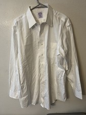 Brooks Brothers 16.5 34 White Dress Shirt Non-Iron Supima Cotton Classic