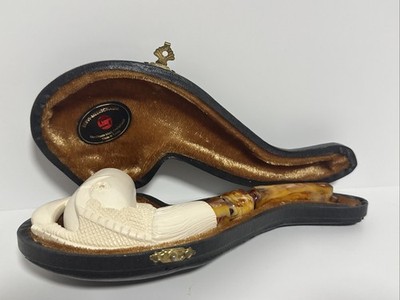 Handmade eagle Claw Meerschaum pipe/Read