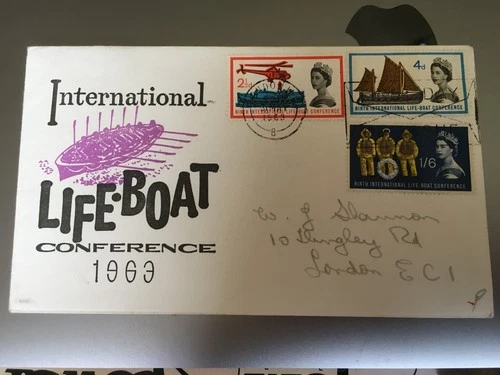 GB STAMPS RARE FIRST DAY COVER 1963 LIFEBOAT LONDON PHOSPHOR