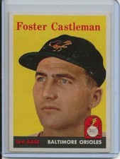 1958 Topps Baseball Card Foster Castleman 3rd Base Baltimore Orioles NR MT # 416