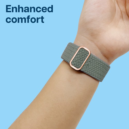 Correa Trenzada Solo Loop Compatible con Apple Watch Band 42mm 44mm - Verde - Imagen 6 de 6