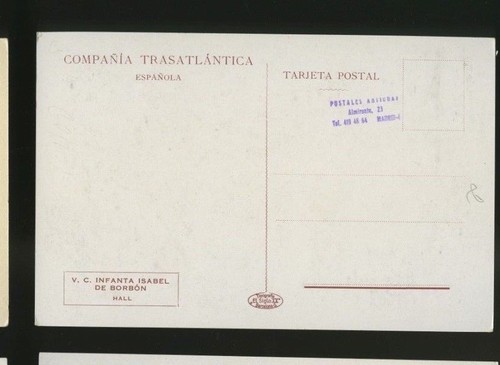 Infantin Isabel de Borbon - CTE Spanish Line - Vintage Schiff Postkarte - Bild 2 von 2