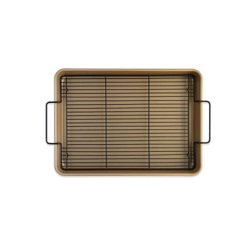 Nordic Ware Naturals Nonstick High-Sided Half Sheet Oven Crisp Baking Tray