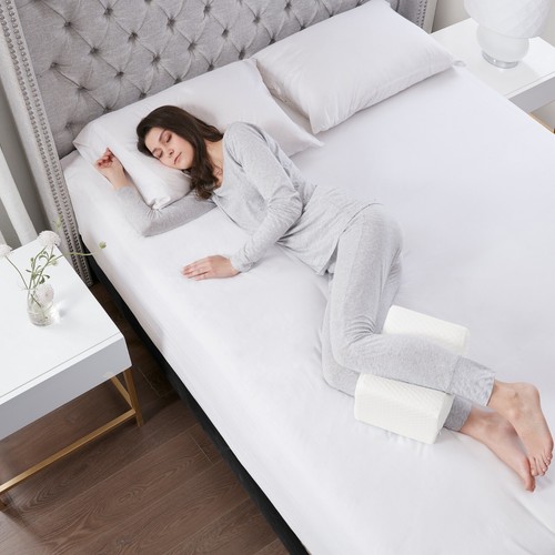 Memory Foam Leg Knee Pillow for Side Sleepers Soothing Pain Relief for Back Hips - Picture 9 of 11