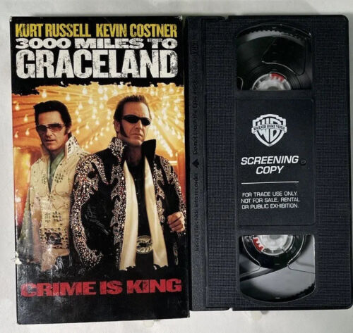 3000 Miles To Graceland Kurt Russell VHS Movie Screener Demo Promotional Rated R - Picture 3 of 12