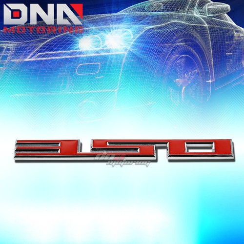 FOR SBC 350 5.7 STICK ON 3D CHROME RED AUTO BODY METAL EMBLEM TRIM BADGE LOGO - Foto 1 di 2
