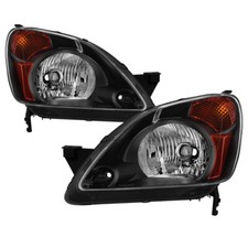 Fit 02-04 Honda Crv Scheinwerfer Ersatz W / Bernstein Ecke Signal Lampe Schwarz