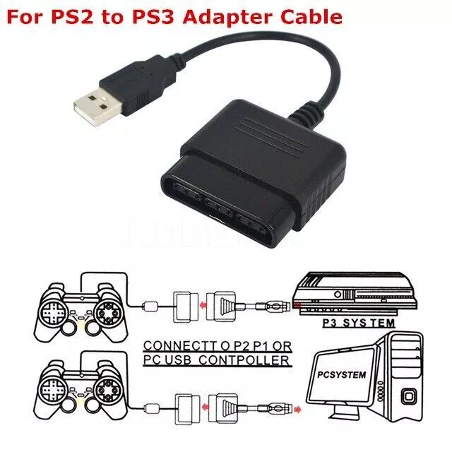 USB PS2 To PS3 Game Adapter Converter Sony PlayStation 2 3 | eBay