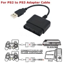 USB PS2 To PS3 Game Controller Adapter Converter Cable For Sony PlayStation 2 3