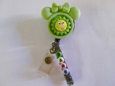 ID BADGE RETRACTABLE REEL MAGNET OR CLIP,MICKEY TEACHER NURSE,MEDICAL,PEDIATRIC