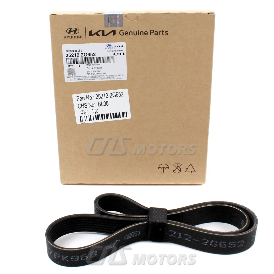 ✅GENUINE✅ Serpentine Belt for 2011-2016 Hyundai Sonata Optima HYBRID 252122G652 Foto 2 de 4