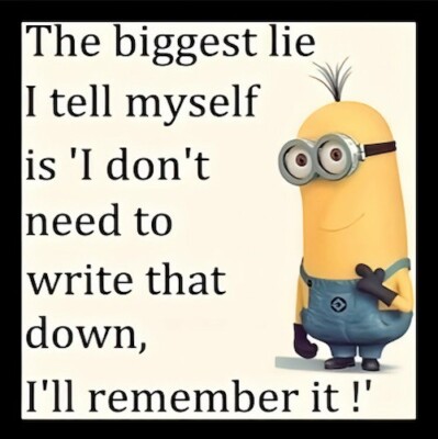 The Biggest Lie Tell Myself Is I Don't Need To Write It Down Minion -MAGNET