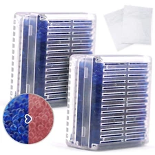 45 Gram 2 Pack Hard Plastic Silica Gel Desiccant Reusable Canister Blue to Pink