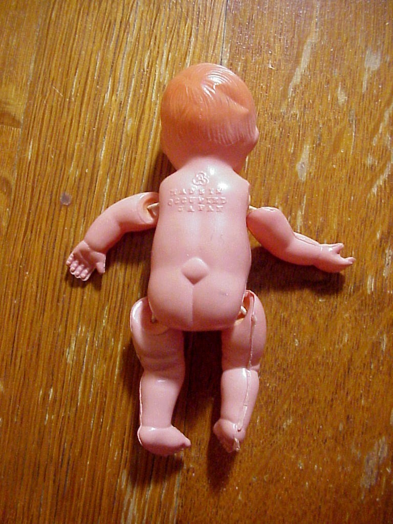 A) Occupied Japan VINTAGE CELLULOID Jointed 5 inch BABY DOLL