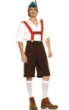 Alpine Lederhosen Costume, Leg Avenue 83240, Adult Men's 4 Piece, Size XL