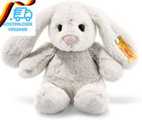 Steiff Hoppie Hase 18 Cm Hellgrau, PlüSchtier Mit Schlappohren, Soft Cuddly Frie