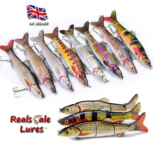 Pike Fishing Bait Lure Realscale Countdown Savage Swimbait Gear Free Wire Trace - Picture 3 of 21