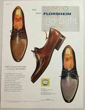 1958 Print Ad Florsheim So Light Men's Shoes International Shoe Co.