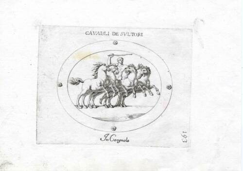 Rare Antique Print-TRAINER-HORSE-WHIP-Pl. 193-Agostini-Battista-1657 - Picture 1 of 1