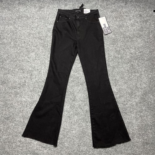 Almost Famous Womens Flare Jeans Black 