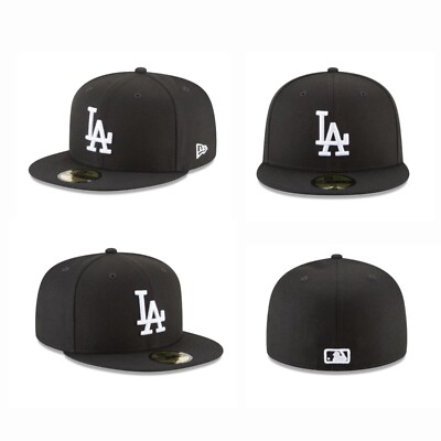 Los Angeles Dodgers MLB Basic Black on White 59Fifty Fitted