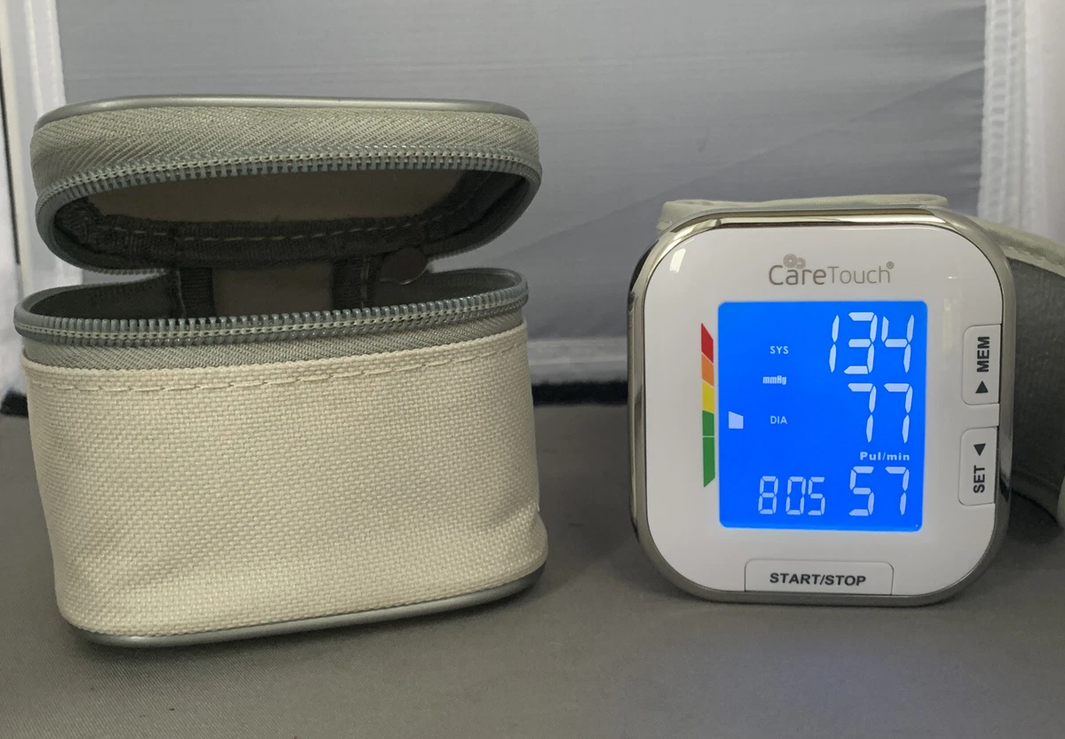 Care Touch Fully Automatic Wrist Blood Pressure Cuff Monitor - Platinum Series