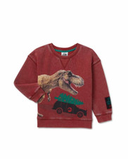 Nwt Jurassic Park T Rex Toddler Boys Festive Crewneck Sweatshirt, 12m, 18m, 2T