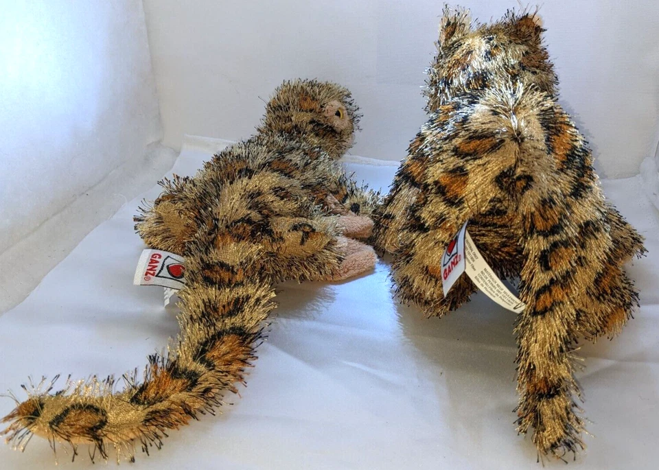 Set of 2 Ganz 13" Webkinz Leopard and Lizard NO Codes - Image 2 of 4
