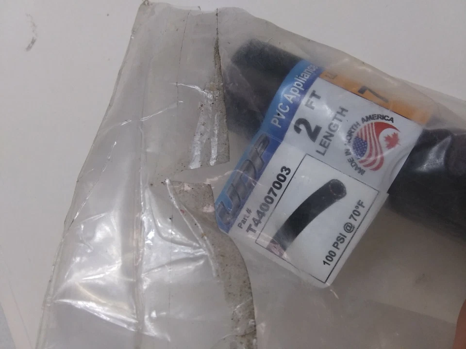 5/8 In. I.D. X 7/8 In. O.D. X 2 Ft. PVC Appliance Drain Hose - Image 4 of 4