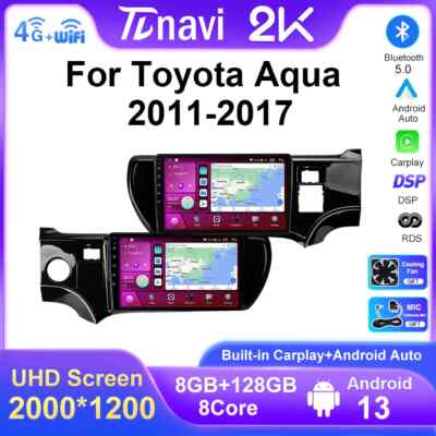 For Toyota Aqua Prius C 2011-17 Multimedia Player GPS Carplay Android Car Radio