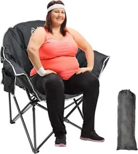 SLSY Oversized Camping Chair Folding Cotton Padded Chair Seat for Sports Camping
