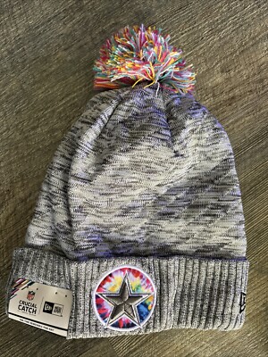 Dallas Cowboys New Era NFL Crucial Catch Tie-Dye Pom Knit Hat Beanie