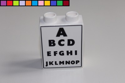 Lego Duplo Sehtest Tafel Optiker Krankenhaus Weiss 1x2 2er