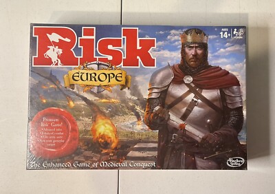 Risk Europe The Enhanced Game of Medieval Conquest New Sealed 2019 Hasbro