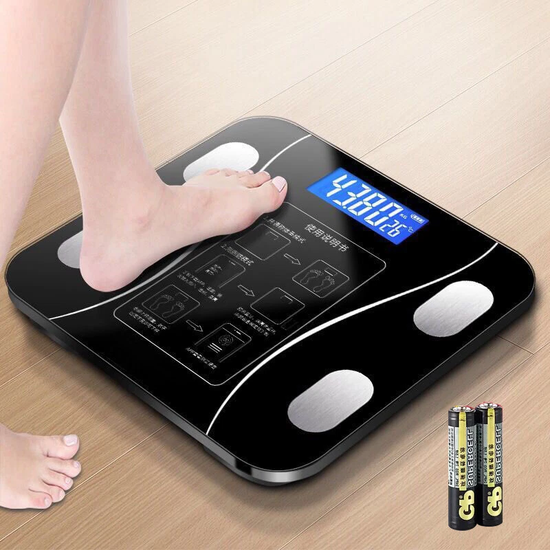 Digital Bathroom Scale for Body Weight Fat Smart Bluetooth Rechargeable