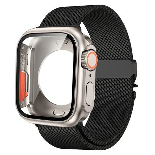 Parachute Buckle Mesh Band+Upgrade Ultra Case for Apple Watch 10 9 8 7 5 44/45mm - Zdjęcie 10 z 32