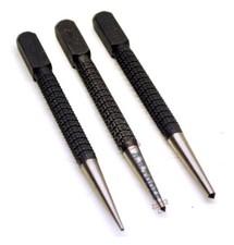 Nail Punch Set Steel Centre Scribe Metal Wood Marking Point 1/8" 1/16" 3/32"